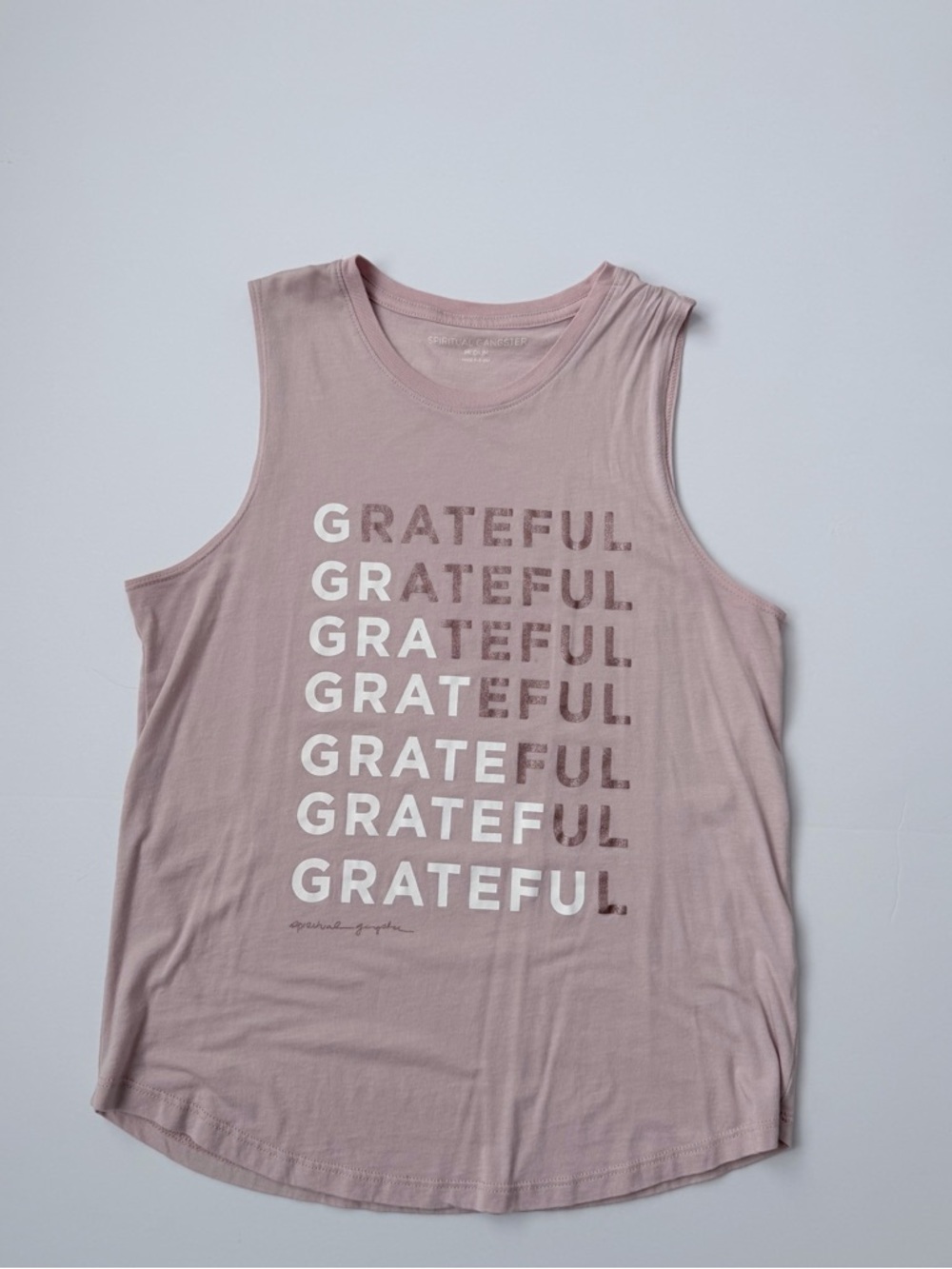 Spiritual Gangster Pink Grateful Graphic Tank size m - Picture 2 of 5